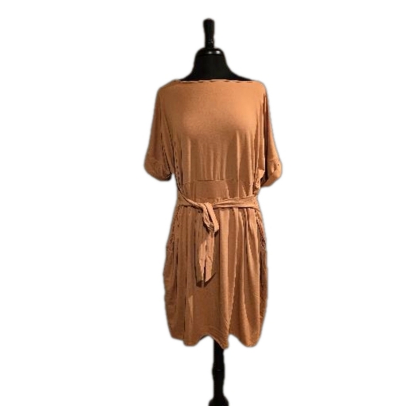 Zenana Outfitters Dresses & Skirts - Zenana NWOT Orange Dress with front tie SUPER SOFT